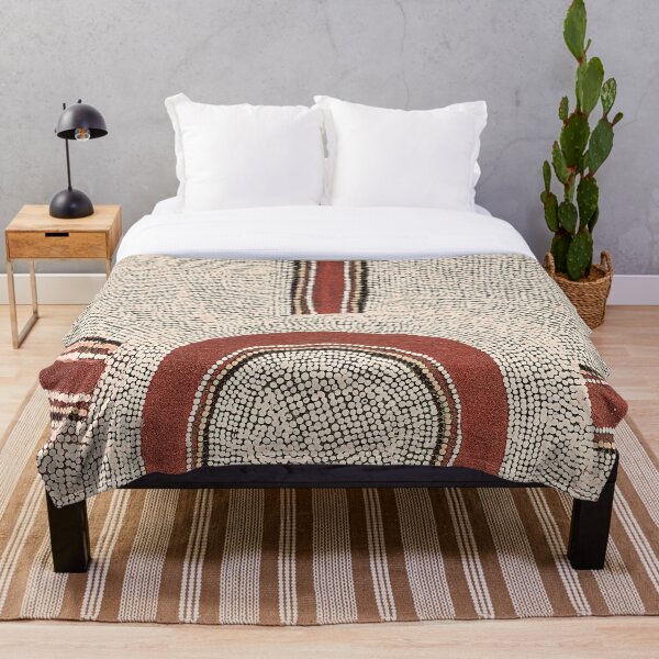 Awesome Aboriginal Dot Art Throw Blanket