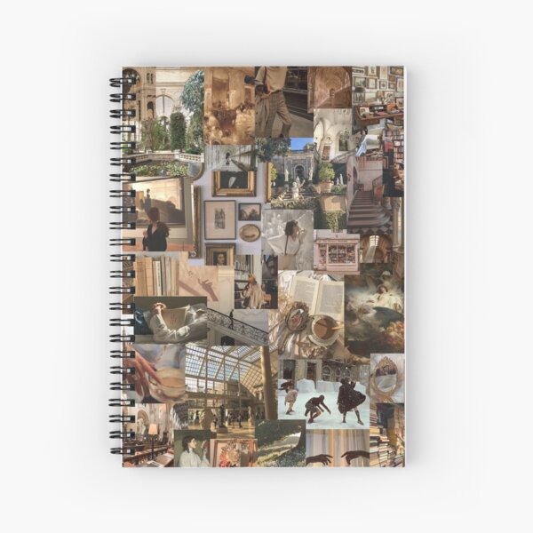 Aesthetic collage Light Academia Spiral Notebook