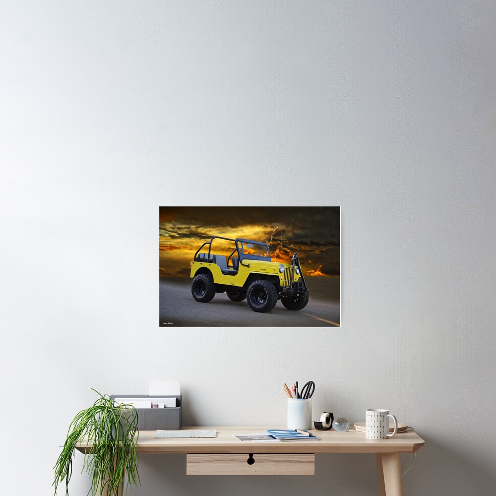 Willys 'Vintage Off-Road' Vehicle Poster