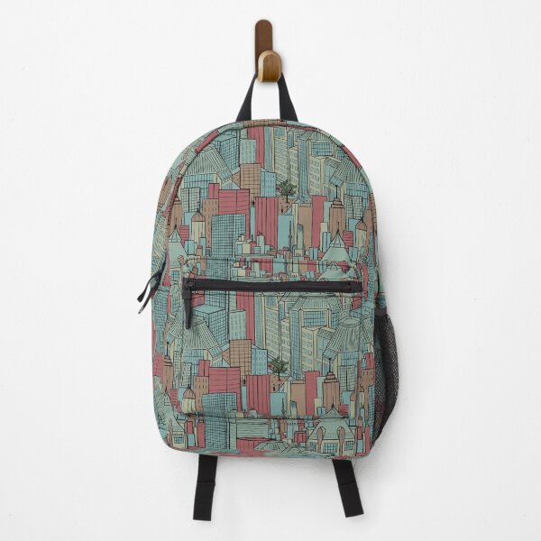 Item preview, City living in red, beige and teal designed and sold by Quick Brown Fox Canada.