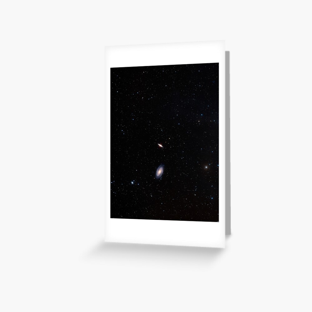 Hubble Space Telescope - Wide-field image showing the region of M81 and M82 (2007) Greeting Card