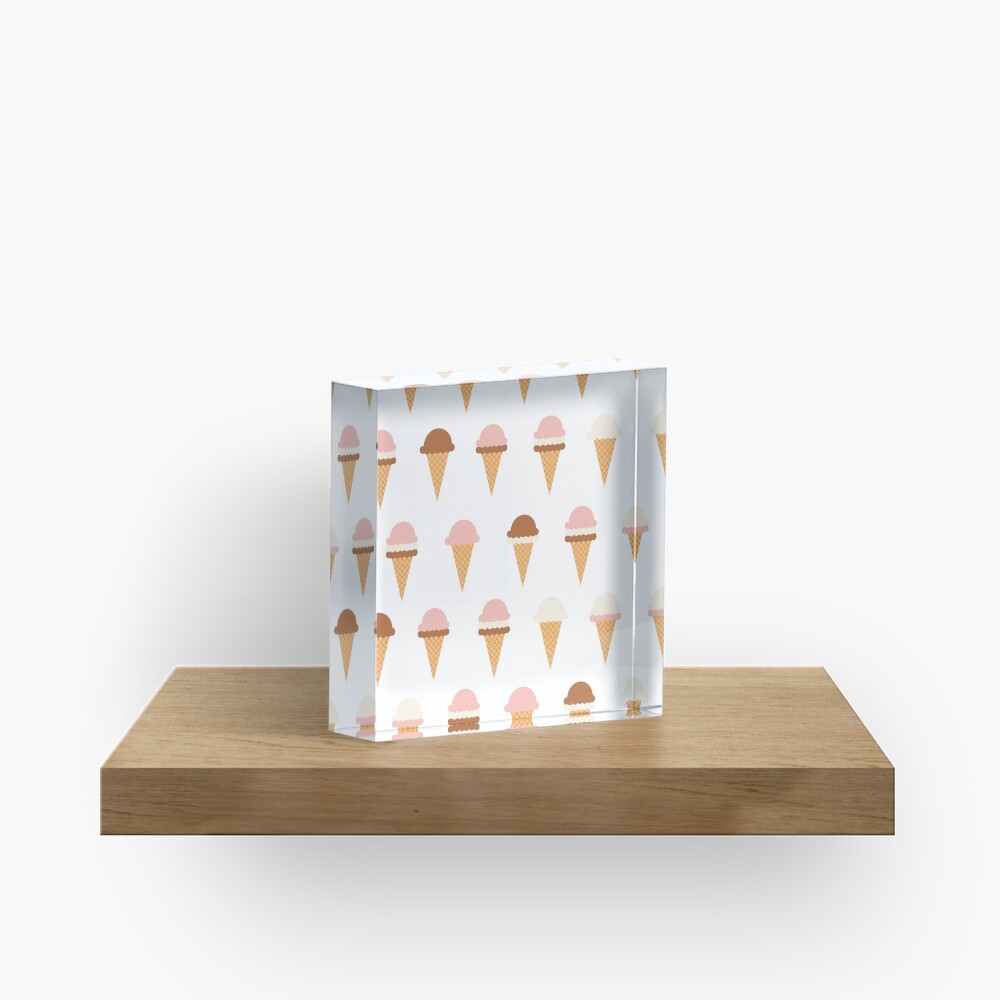 Multiple Ice-creams Acrylic Block