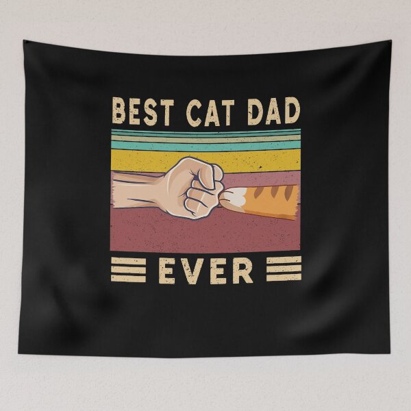 Item preview, Vintage Best Cat Dad Ever T-Shirt Cat Dad Gift T-Shirt designed and sold by NDTStore.