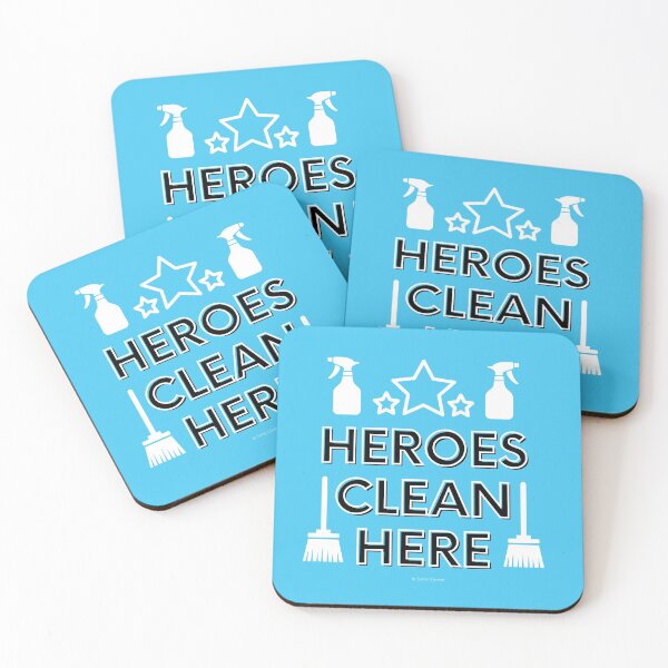 Item preview, Heroes Clean Here Broom Spray Bottle Fun Housekeeping Lady Gifts designed and sold by SavvyCleaner.
