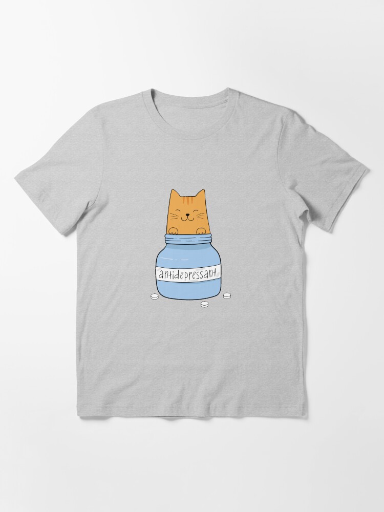 Alternate view of Cat antidepressant. Cat lover. Essential T-Shirt