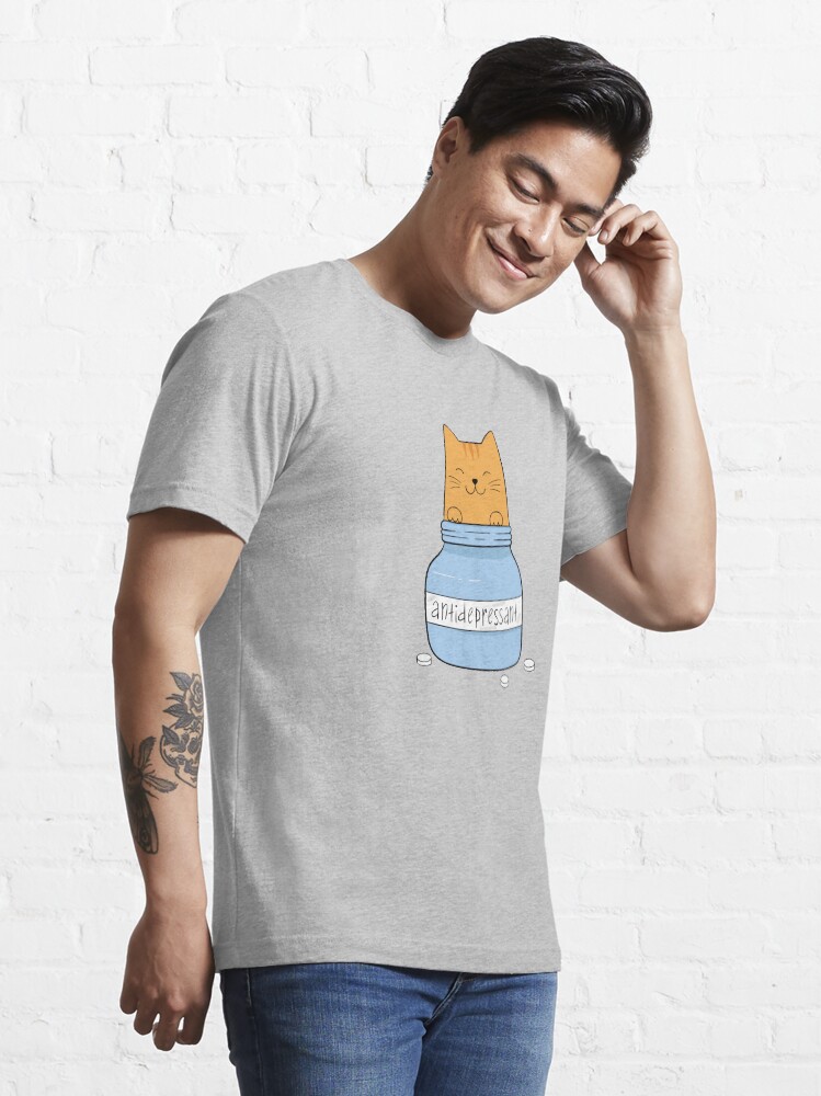 Alternate view of Cat antidepressant. Cat lover. Essential T-Shirt