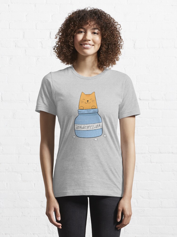 Alternate view of Cat antidepressant. Cat lover. Essential T-Shirt