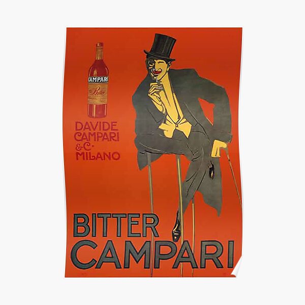 Bittere Campari-Blumen Poster