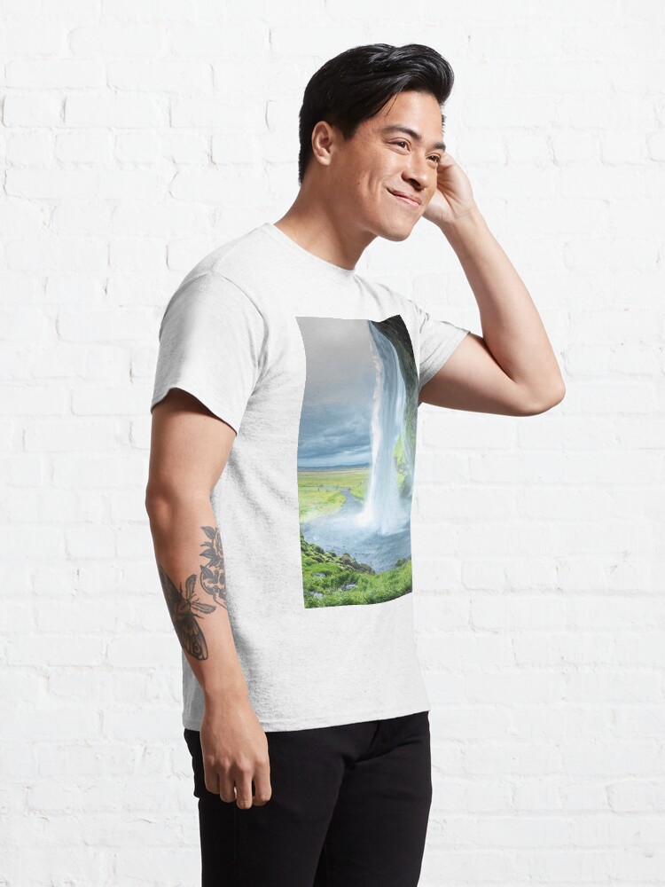 Alternate view of Iceland Waterfall Landscape Classic T-Shirt