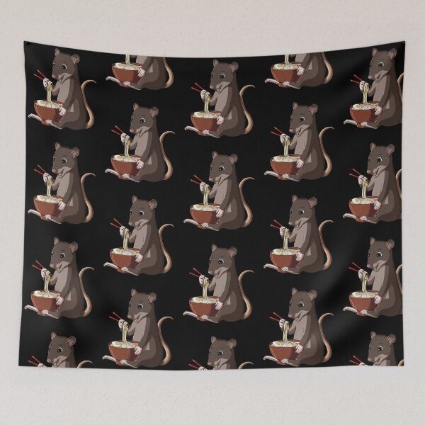 Item preview, Rat eats Japanese Ramen Noodles designed and sold by UpYourSelf.