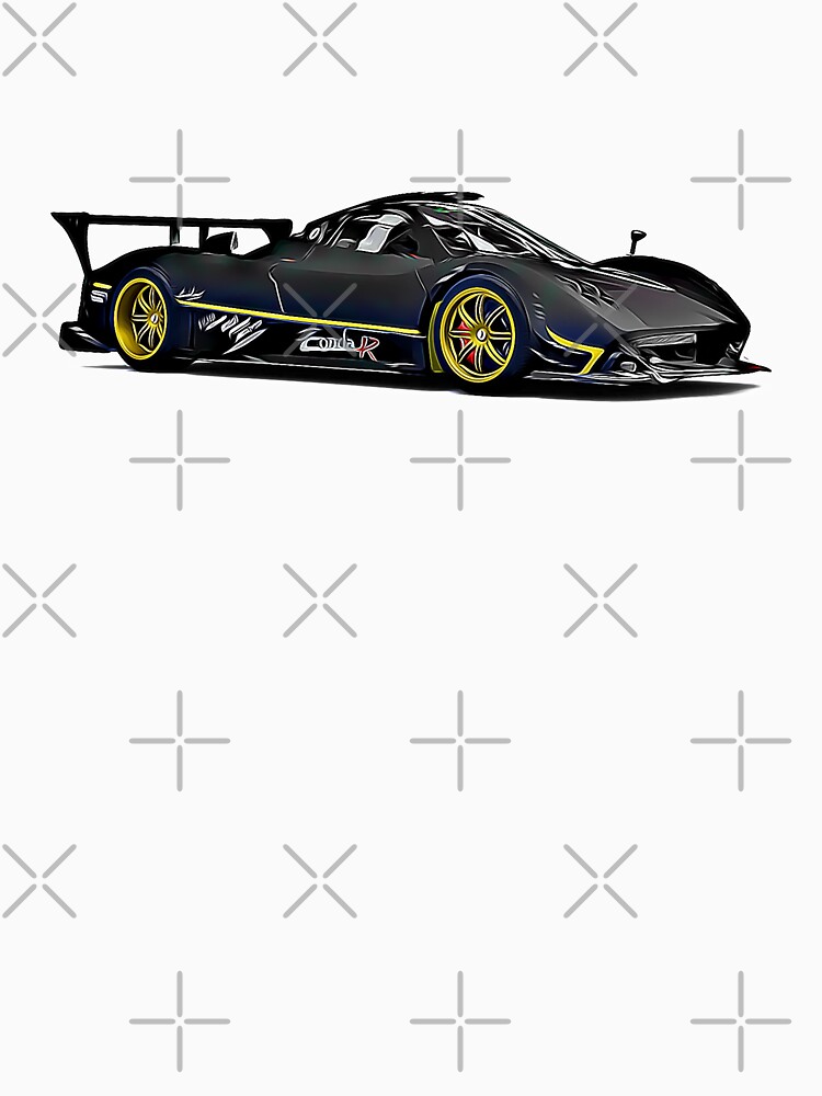 Pagani Zonda R Supercar Racing Cartoon Black by Auto-Prints