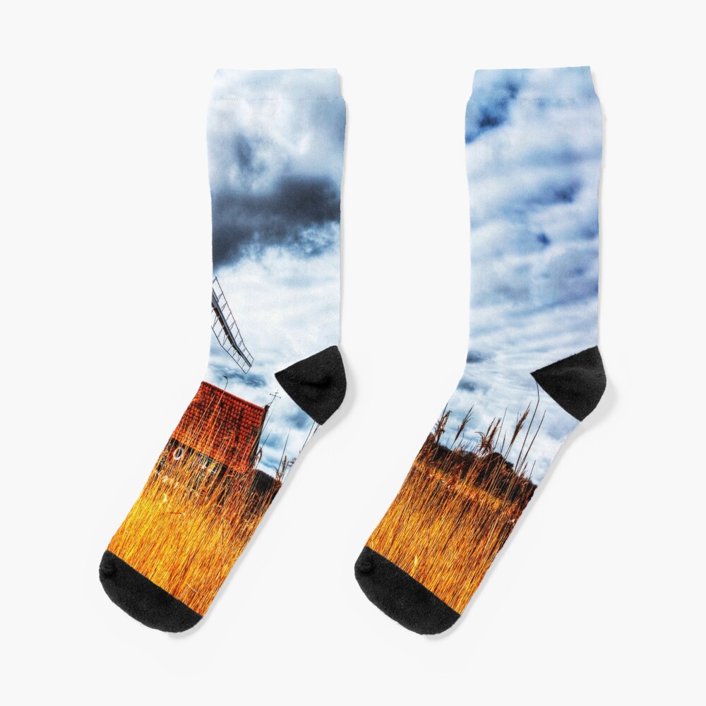 Cley Windmill at Cley next the Sea, Norfolk, England Socks