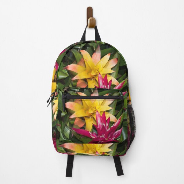 Item preview, two large exotic flowers pink and yellow on a background of green foliage designed and sold by nataliavavilina.