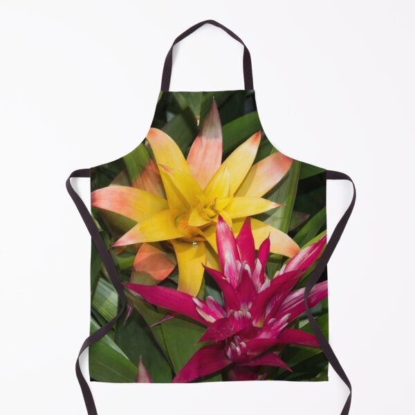 Item preview, two large exotic flowers pink and yellow on a background of green foliage designed and sold by nataliavavilina.