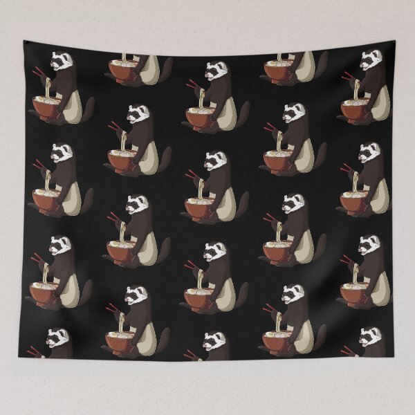 Item preview, Ferret eats Japanese Ramen Noodles designed and sold by UpYourSelf.