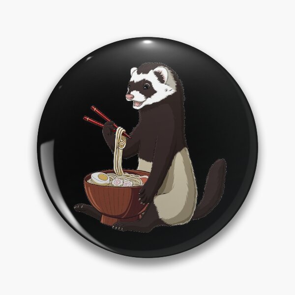 Item preview, Ferret eats Japanese Ramen Noodles designed and sold by UpYourSelf.