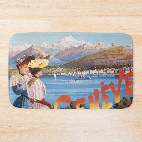 Item preview, Genève Travel Poster Vintage Geneva, Switzerland Travel designed and sold by cutesy.