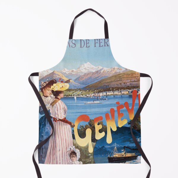 Item preview, Genève Travel Poster Vintage Geneva, Switzerland Travel designed and sold by cutesy.