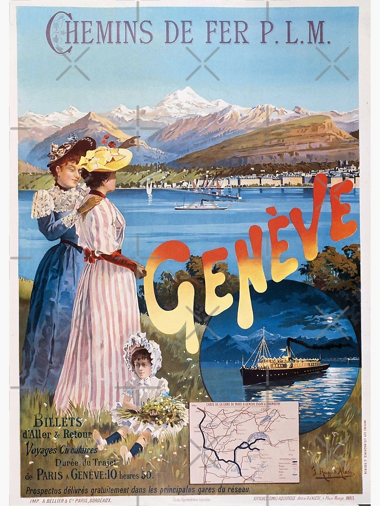 Switzerland Vintage Travel Poster Swiss Travel Posters Retro World Travel  Set of 8 