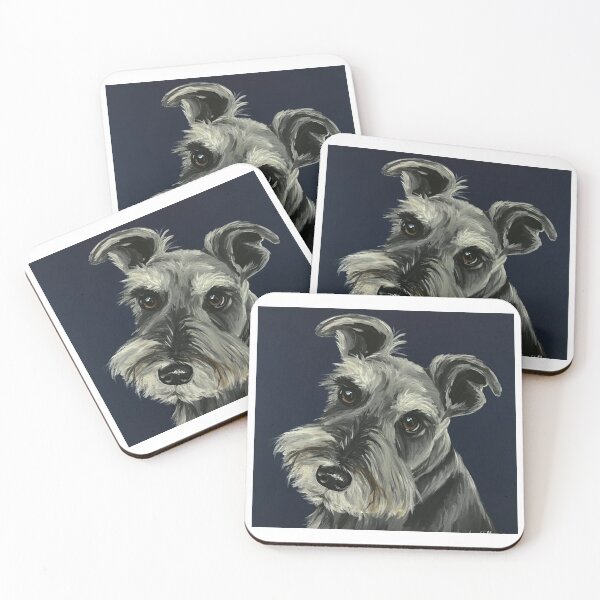 Item preview, Schnauzer dog art full face pets dogs cute sweet puppy designed and sold by Coolstuff4you71.