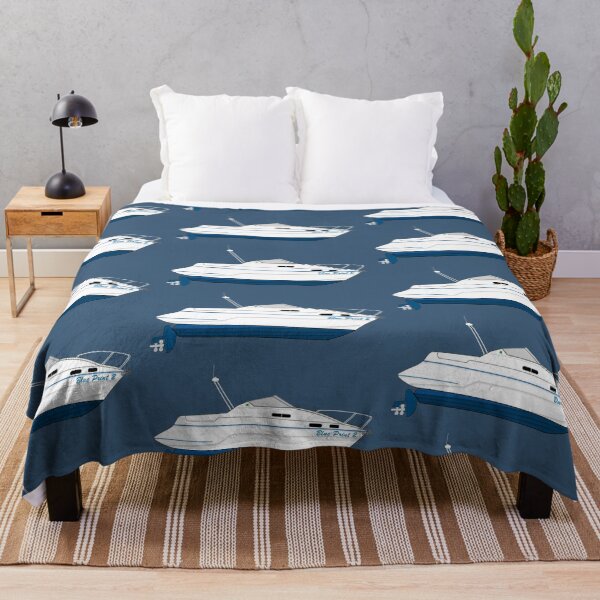 Item preview, Yate a motor Sealine 220 'Blue Print 2' designed and sold by RedBubbleBath.