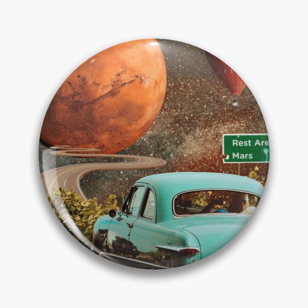 Item preview, Highway To Mars - Retro Space-themed Poster designed and sold by KKEgypt.