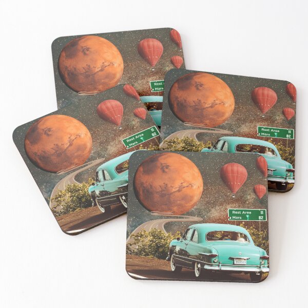 Item preview, Highway To Mars - Retro Space-themed Poster designed and sold by KKEgypt.