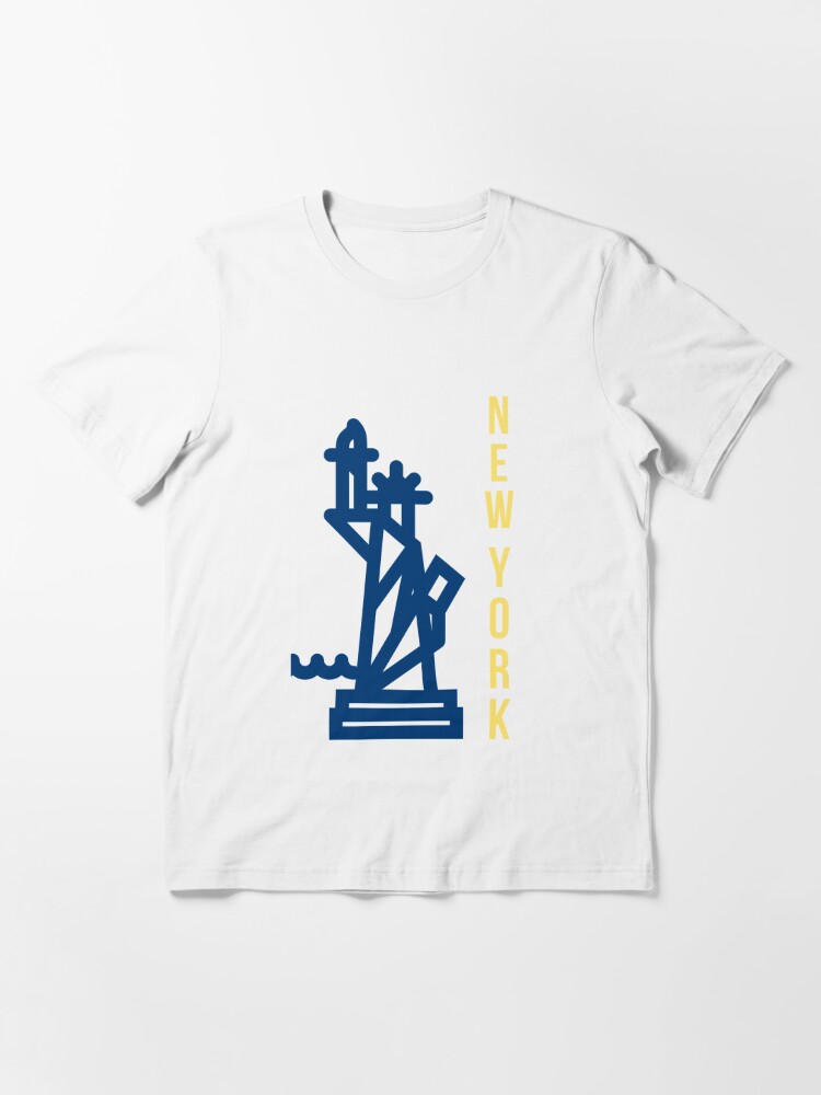 New York Yankees Mens shirts Small blue Pennant Statue of Liberty