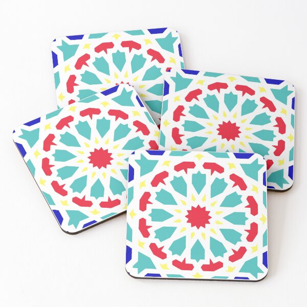 Item preview, Colorful arabic tile pattern - white background  designed and sold by wiwiart.