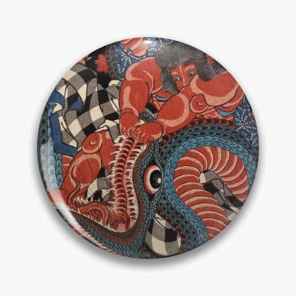 Item preview, Utagawa Kuniyoshi: Kintoki killing a giant snake designed and sold by Madjack Tees Kiwi SuperStore.