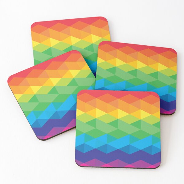 Item preview, Rainbow Diamond Shapes Geometric Abstract Multicolored Pattern  designed and sold by patternsoup.