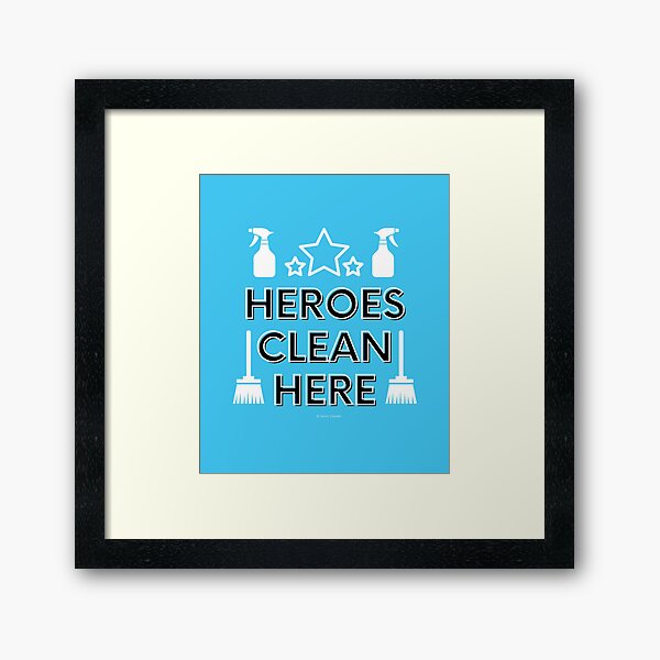 Item preview, Heroes Clean Here Broom Spray Bottle Fun Housekeeping Lady Gifts designed and sold by SavvyCleaner.