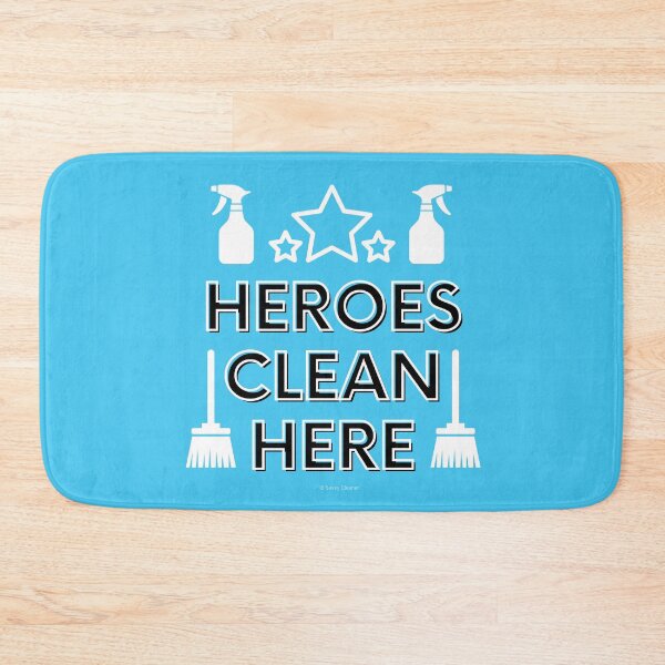 Item preview, Heroes Clean Here Broom Spray Bottle Fun Housekeeping Lady Gifts designed and sold by SavvyCleaner.