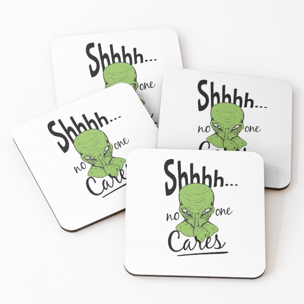 Aperçu de l'œuvre Shhh No One Cares Sticker créée et vendue par sketchypages.