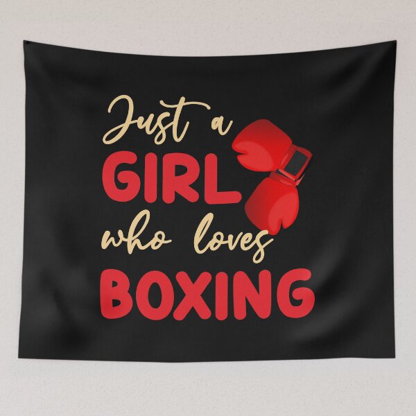 Item preview, Just A Girl Who Loves Boxing - Funny Boxing Gloves Graphics and Girl Humor Text Gift Idea designed and sold by leo121687.
