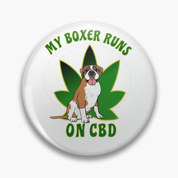 Artikelvorschau, CBD DOG BOXER MEIN BOXER LÄUFT AUF CBD DOG LOVER DESIGN entworfen und verkauft von KatesFunnyArt.