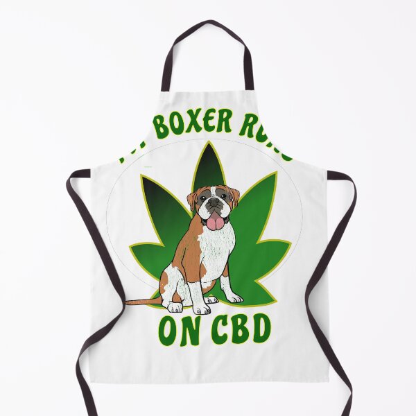 Item preview, CBD DOG BOXER MY BOXER RUNS ON CBD DOG LOVER DESIGN designed and sold by KatesFunnyArt.