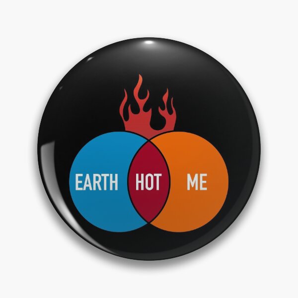 Item preview, Earth - Me - Hot - Global Warming Venn Diagram designed and sold by Happy Puppy Print On Demand.