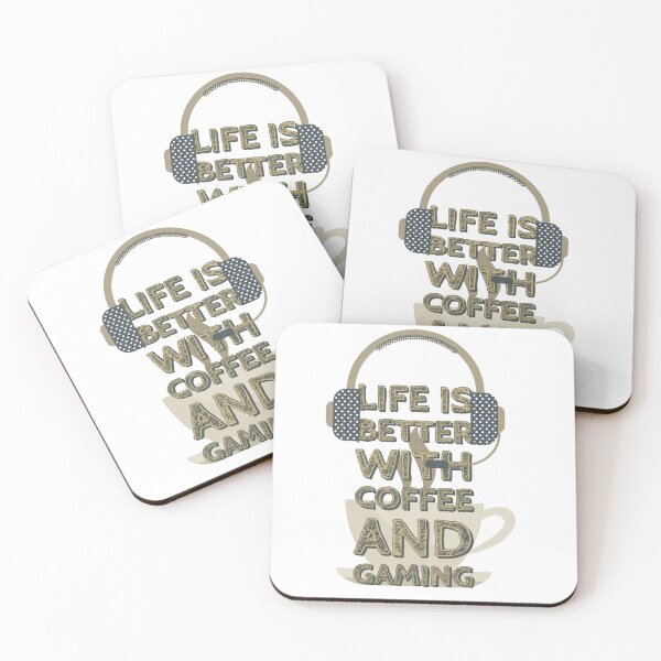 Item preview, life is better with coffee and gaming designed and sold by derryshop.
