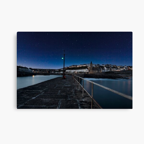 Item preview, Porthleven Cornwall Harbour starry night designed and sold by kathleenjean.