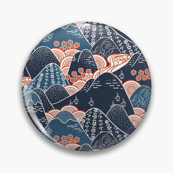 Item preview, Mountain Kimono Fabric Pattern designed and sold by JTS STORE.