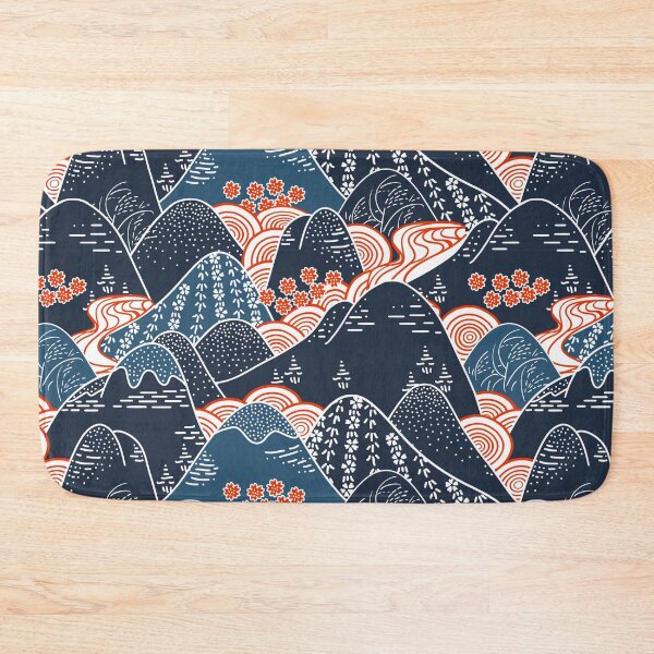 Item preview, Mountain Kimono Fabric Pattern designed and sold by JTS STORE.