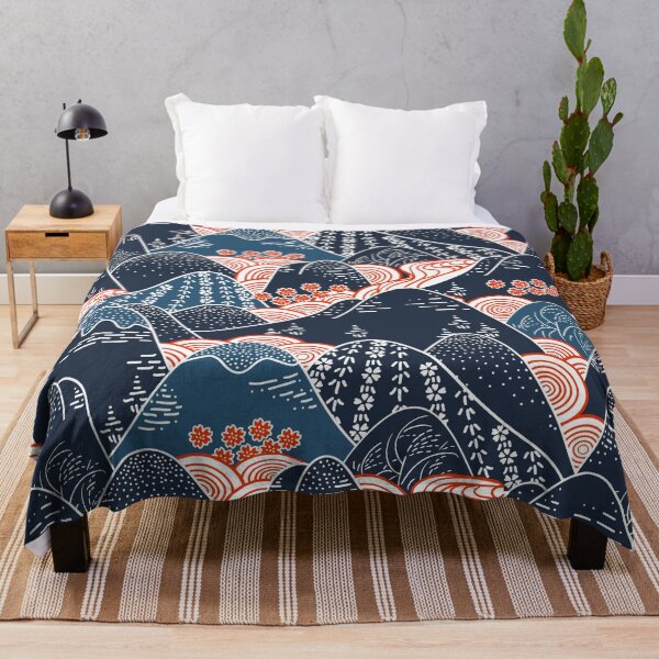 Item preview, Mountain Kimono Fabric Pattern designed and sold by JTS STORE.
