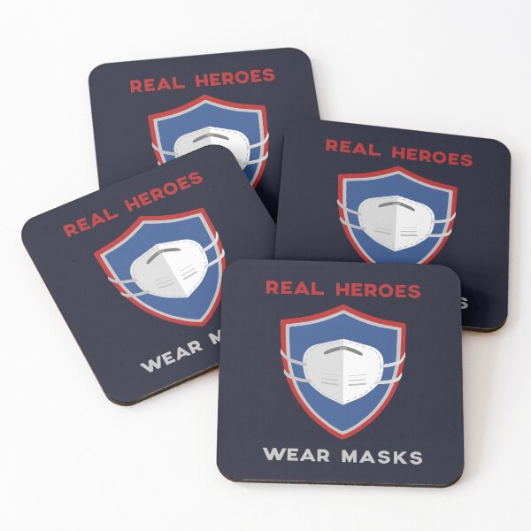 Item preview, Real Heroes Wear Masks Cool Political Quote designed and sold by sillyquestions.