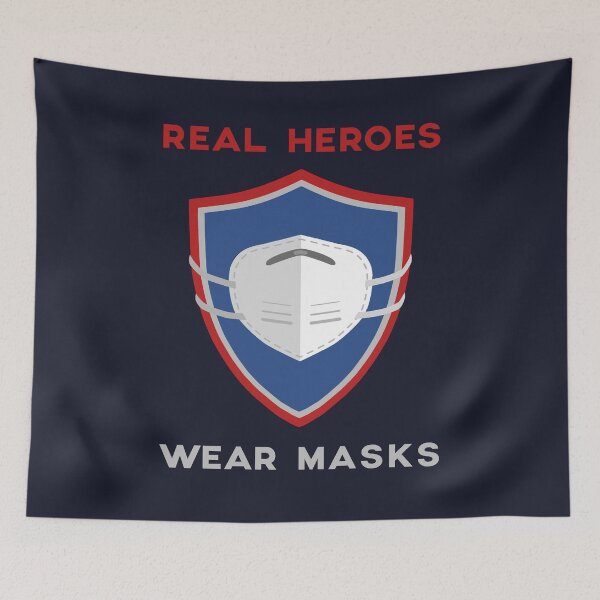 Item preview, Real Heroes Wear Masks Cool Political Quote designed and sold by sillyquestions.
