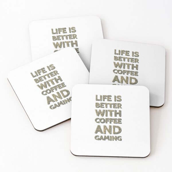 Item preview, life is better with coffee and gaming designed and sold by derryshop.