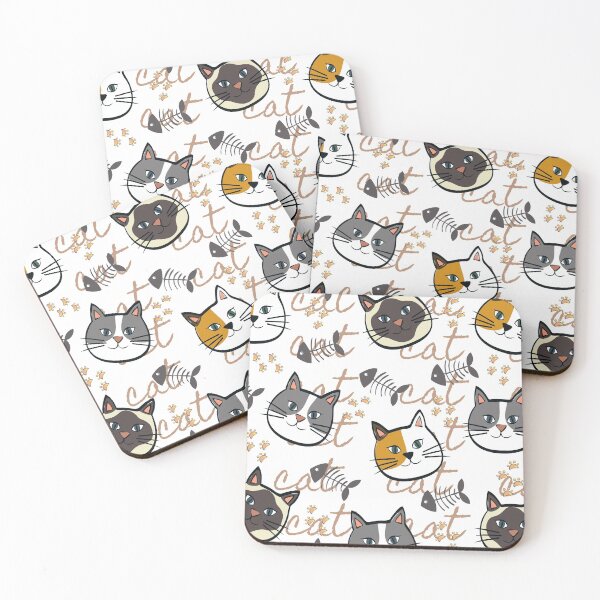 Item preview, Playful Pastel Cats, Nose Wire & Filter Pocket,Cute cat, funny cat, love cat, stirring cat designed and sold by SiripornSeaynng.