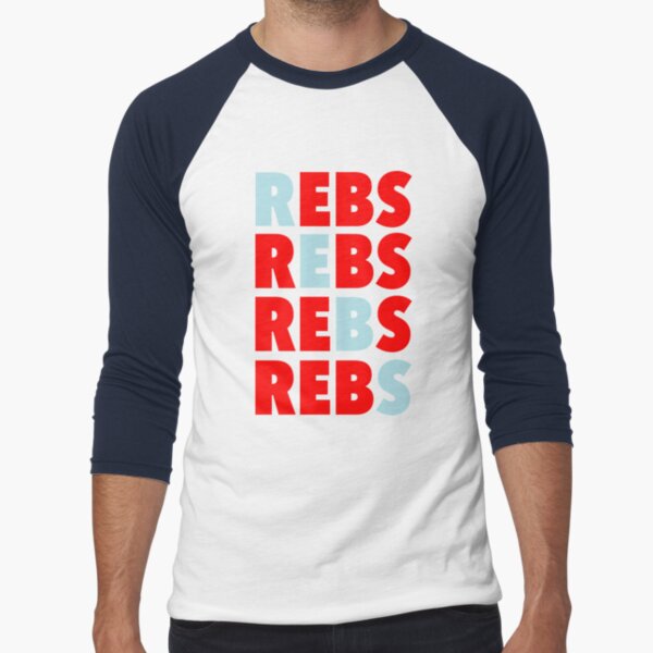REBS - Ole Miss Rebels Baseball ¾ Sleeve T-Shirt