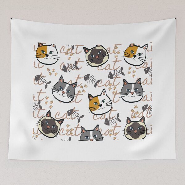 Item preview, Playful Pastel Cats, Nose Wire & Filter Pocket,Cute cat, funny cat, love cat, stirring cat designed and sold by SiripornSeaynng.
