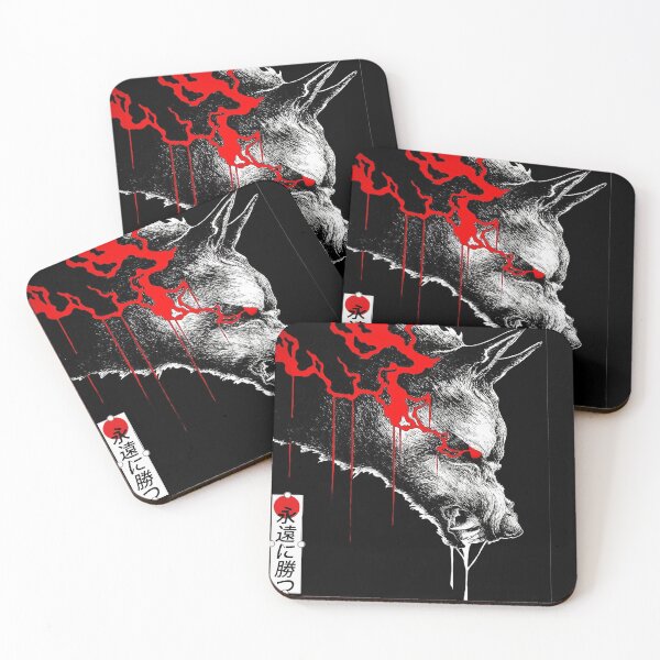 Item preview, Wolf Japanese Herd Dark Vaporwave designed and sold by OWLvision33.